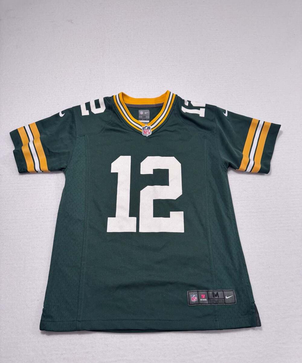Nike Green Bay Packers Aaron Rodgers #12 On-Field Jersey Youth M (10-12) Green